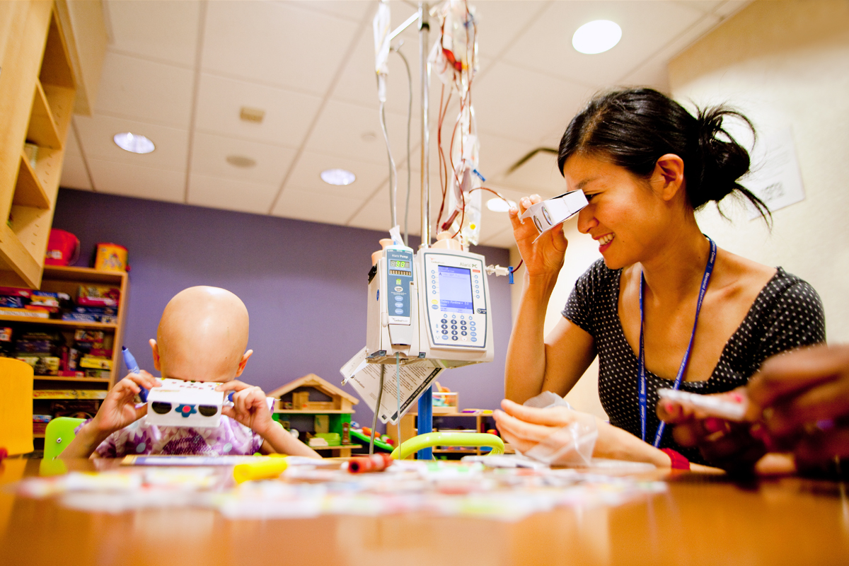 Our young patients explore art.