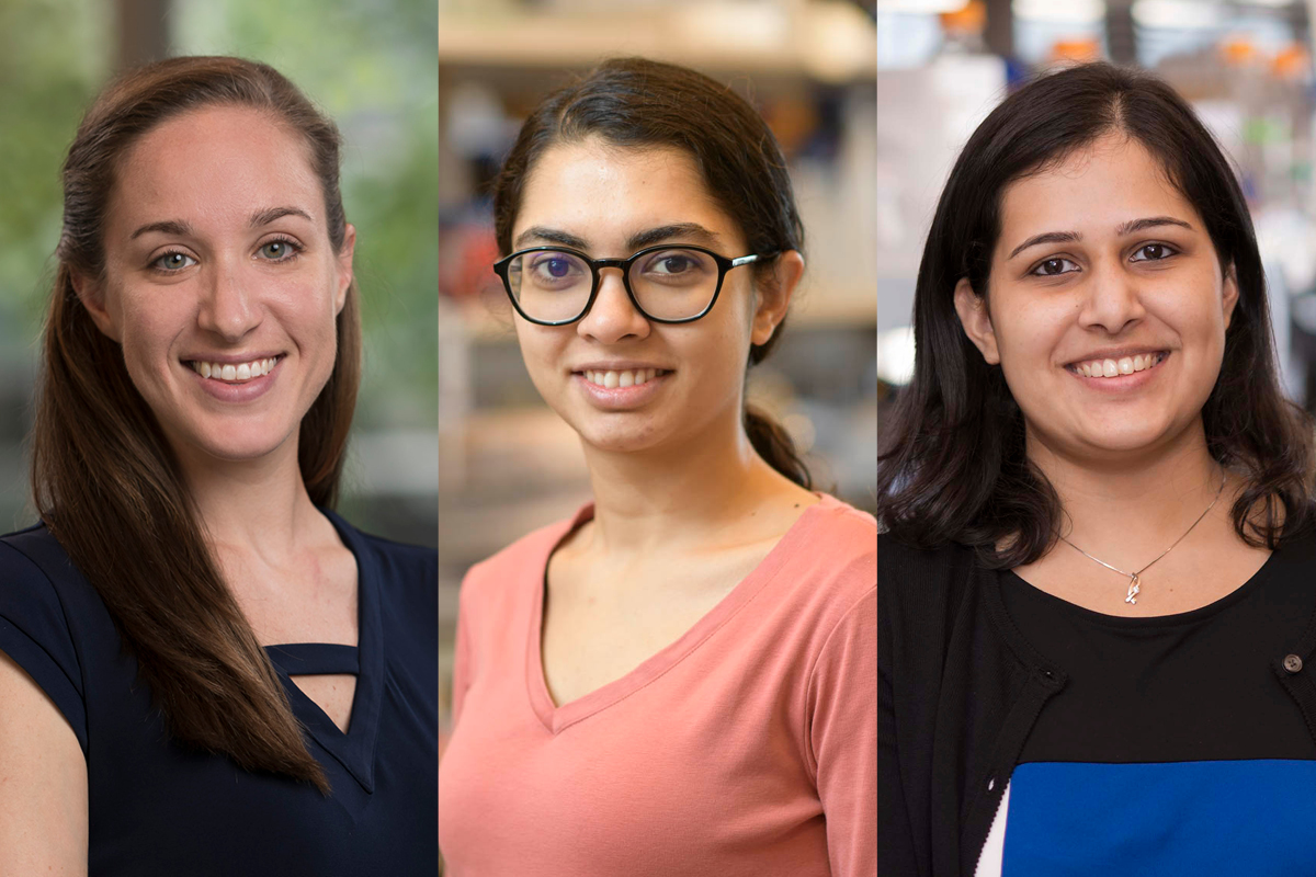 three winners of the Kravis WiSE fellowships