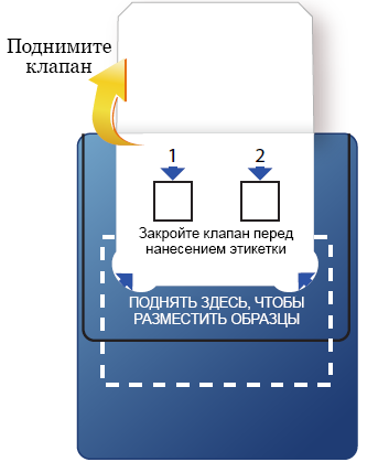 Рисунок 1: поднимите клапан диагностической карты.